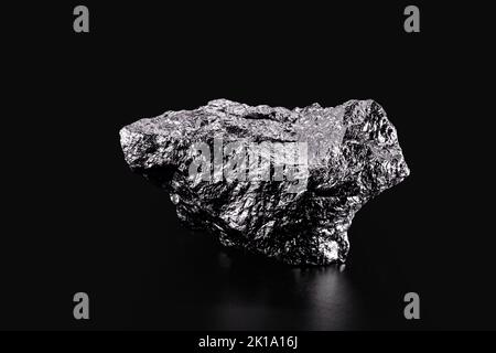 Iridium is a metallic chemical element belonging to the class of transition metals, silver. Used in high strength alloys that can withstand high tempe Stock Photo