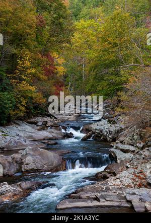 Cascade In The Sinks Area Of Little River, Great Smoky Mountains 