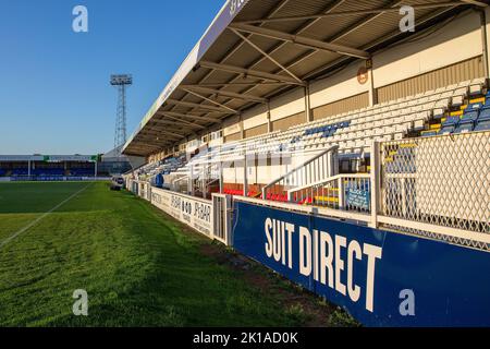 A general view of the Cyril Knowles Stand during the Sky Bet League 2 match between Hartlepool United and Crewe Alexandra at Victoria Park, Hartlepool on Tuesday 13th September 2022. (Credit: Mark Fletcher | MI News) Credit: MI News & Sport /Alamy Live News Stock Photo