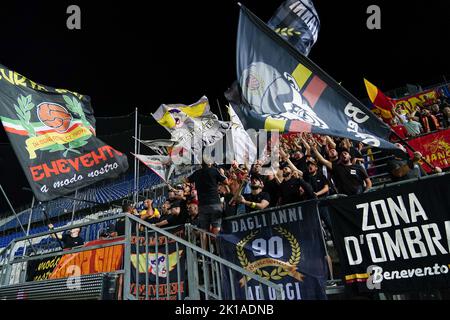 Supporters of Como 1907 during the Serie B match between Benevento Calcio  and Como 1907 at Stadio Vigorito, Benevento, Italy on March 11, 2023. Photo  by Nicola Ianuale Stock Photo - Alamy