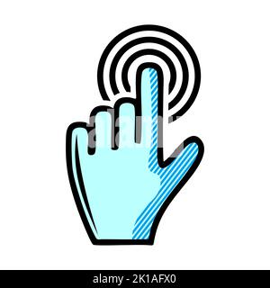 Click hand icon pointer on a white background. Vector illustration Stock Photo