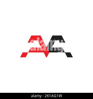 letter am ma simple colorful linked logo vector Stock Vector