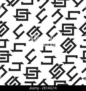 letter s arrows line geometric seamless vector Stock Vector