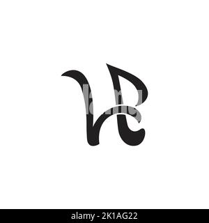 letter lp abstract curves simple logo vector Stock Vector