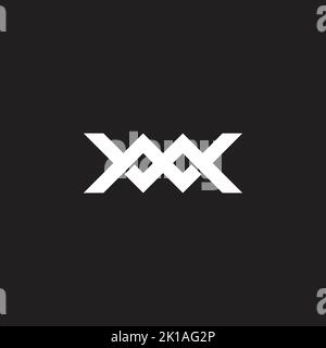 abstract letter mw simple linked geometric logo vector Stock Vector