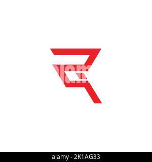 abstract letter rq simple line geometric logo vector Stock Vector