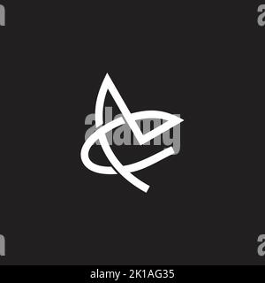 letter ae abstract linear overlap logo vector Stock Vector