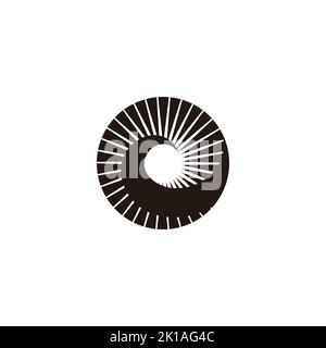 swirl motion shine object geometric logo vector Stock Vector