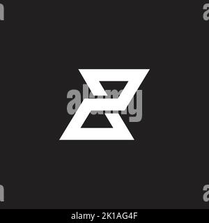 number two infinity line geometric logo vector Stock Vector