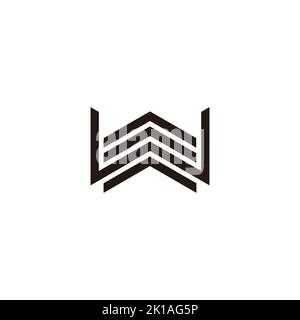 letter w tall buildings symbol logo vector Stock Vector
