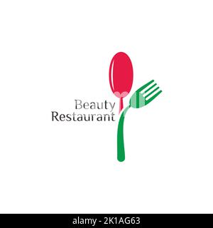 leaf flower beauty restaurant decoration logo vector Stock Vector