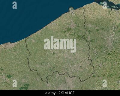 West-Vlaanderen, Province Of Belgium. Low Resolution Satellite Map ...