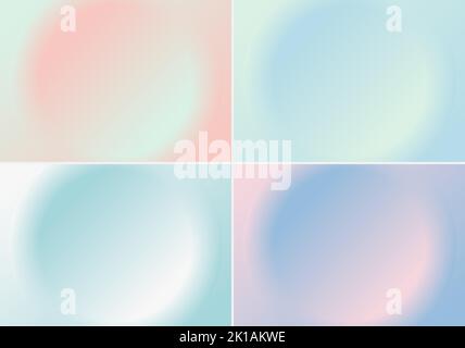 Set of pastel colors circles embossed shapes minimal background and texture. Vector illustration Stock Vector