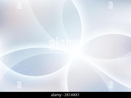 Abstract glowing light circles effect on blurred background. Vector illustration Stock Vector