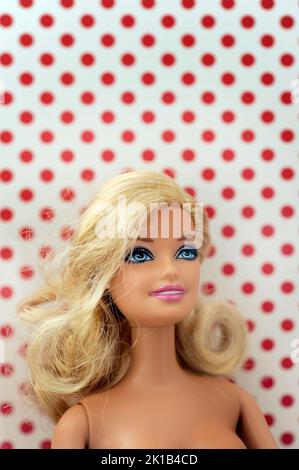 blonde Barbie doll face Stock Photo - Alamy