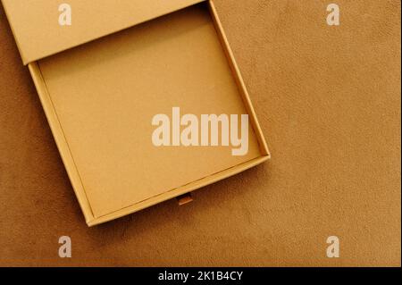 brown empty cardboard box Stock Photo