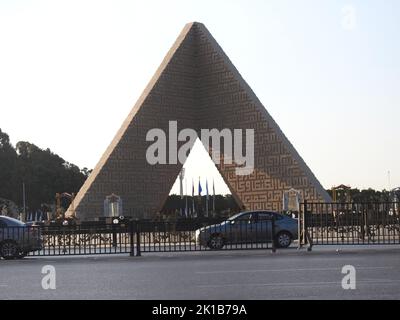 Cairo, Egypt, August 18 2022: The unknown soldier memorial place and former president of Egypt Anwar Al Sadat grave, important symbol of commemorating Stock Photo