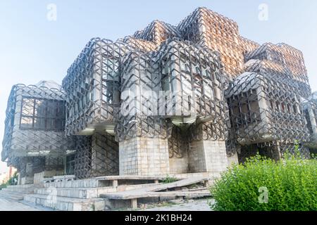 Pristina, Kosovo - June 5, 2022: National Public Library of Kosovo in Pristina. Stock Photo