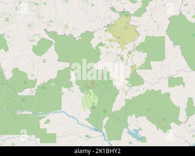 Roraima, state of Brazil. Open Street Map Stock Photo