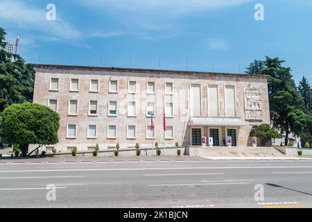 Tirana, Albania - June 4, 2022: Building office of Prime Minister (Albanian: Kryeministria). Official office and residence of the Prime Minister of Al Stock Photo