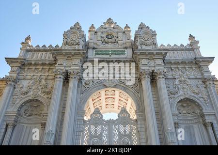 Dolmabahce sarayi museum Ottoman sultans palace in Istanbul Turkey on 14 September 2022 Stock Photo