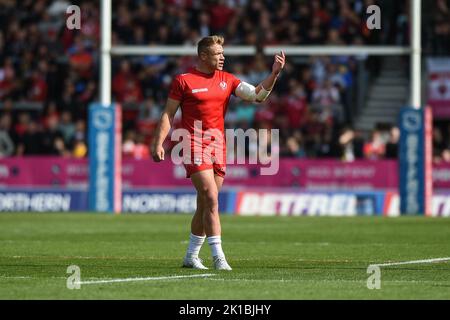 St. Helens, UK. 17th September 2022 - Jonny Lomax of St Helens during the warm up, Rugby League Betfred Super League Semi Final, St. Helens vs Salford Red Devils  at Totally Wicked Stadium, St. Helens, UK Credit: Dean Williams/Alamy Live News Stock Photo