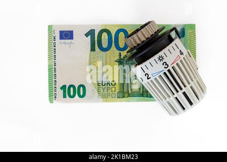 Thermostat for saving money and gas for heating Stock Photo