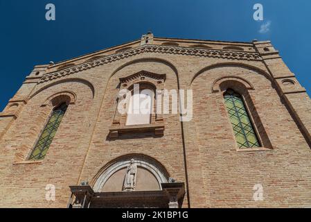 San Domenico is a Roman Catholic church located in Piazza Giacomo Leopardi n. 3 in the city center of Recanati, province of Macerata, in the Marche re Stock Photo