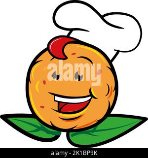 Cute flat cartoon meatball illustration. Vector illustration Stock Vector