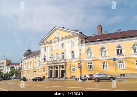 Sofia, Bulgaria - June 6, 2022: Headquarters of Bulgarian Academy of Sciences. Stock Photo