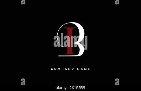 BI, IB Abstract Letters Logo Monogram Stock Vector