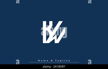 Alphabet letters Initials Monogram logo KW , WK Stock Vector