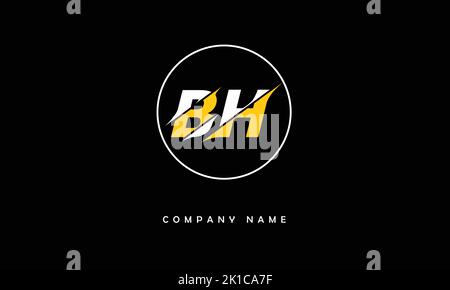 BH, HB Abstract Letters Logo Monogram Stock Vector