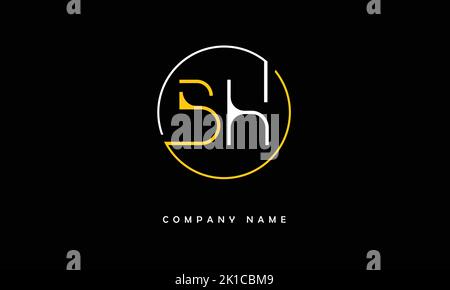 BH, HB Abstract Letters Logo Monogram Stock Vector