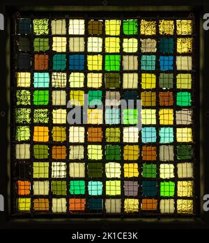 Josef Albers, construction in a grid, - Gitterbild-, 1921, glass wire copper and metal. Stock Photo