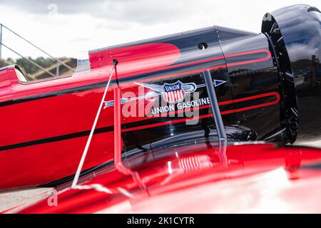 Stunning, fully restored, Travel Air Type R Mystery Ship Racing Aircraft  from 1930s Stock Photo