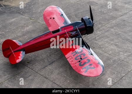 Stunning, fully restored, Travel Air Type R Mystery Ship Racing Aircraft  from 1930s Stock Photo