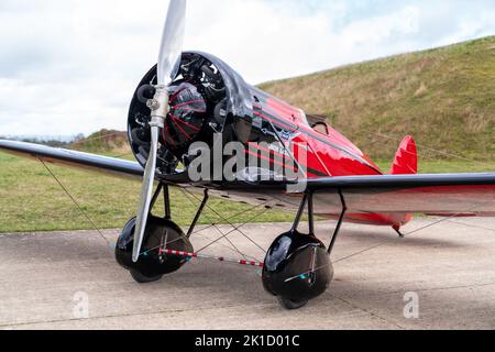 Stunning, fully restored, Travel Air Type R Mystery Ship Racing Aircraft  from 1930s Stock Photo