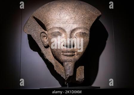 fragment of the lid of the sarcophagus of pharaoh Ramesses VI, 20th dynasty, tomb of Ramesses VI, valley of the kings, Thebes, Egypt, replica collection of the British Museum. Stock Photo