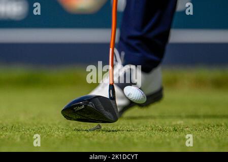 Ball during the DS Automobiles Italian Golf Open 2022 at Marco Simone Golf Club on September 17, 2022 in Rome Italy. Stock Photo