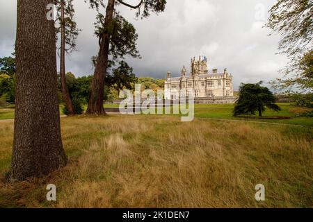 Margam Castle, a Tudor Gothic mansion house built by Christopher Rice Mansel Talbot in the early nineteenth century. Stock Photo