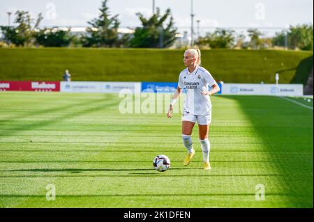 Madrid, Madrid, Spain. 17th Sep, 2022. SOFIE SVAVA (23) in action during the football match between.Real Madrid and Valencia celebrated in Madrid, Spain at Alfredo Di Stefano stadium on Saturday 17 September 2022 valid for matchweek 2 of the women's spanish first division 'Liga F'' football league (Credit Image: © Alberto Gardin/ZUMA Press Wire) Stock Photo