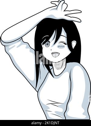 scary anime girl Stock Vector Image & Art - Alamy