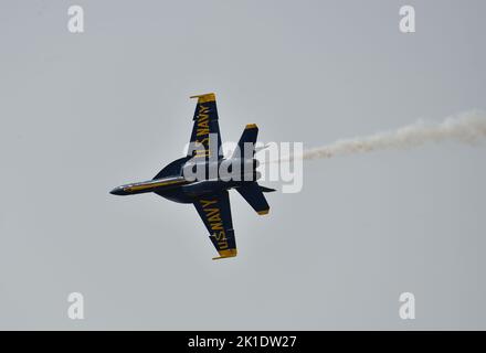 September 17, 2022, Virginia Beach, Virginia, USA: BLUE ANGELS take over the sky at NAS Oceana Base in Virginia Beach, Virginia on  17 September 2022. PhotoÂ© Jeff Moore (Credit Image: © Jeff Moore/ZUMA Press Wire) Stock Photo