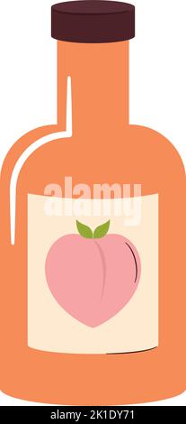 grapefruit beverage bottle Stock Vector