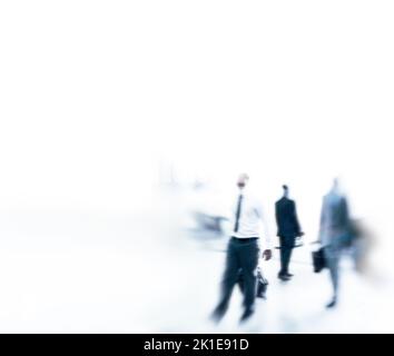Rushing through the daily grind. Blurred shot of a businesspeople ...