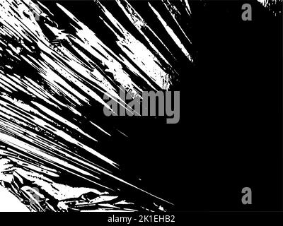 Black and white stretched plastic film. Urban vector grunge background. Stock Vector