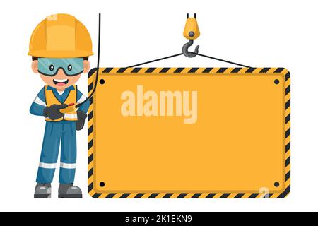 Safety First Sign, Overhead Crane Stock Vector Image & Art - Alamy