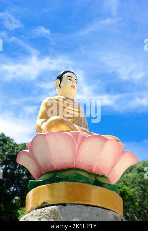 Nha Trang, Vietnam - 16 September 2022: Buddha Statue Chua Da Bao pagoda Stock Photo