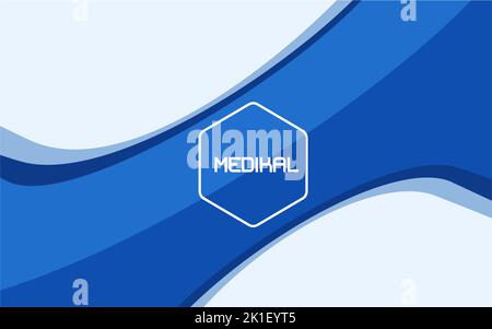 medical background minimal line illustration blue vector Stock Vector